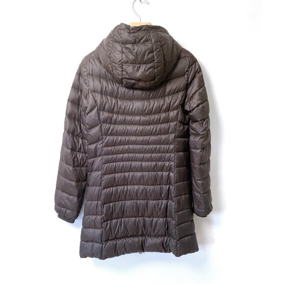 Ultra Light Down Long Coat with Hood - Picture 2 of 6